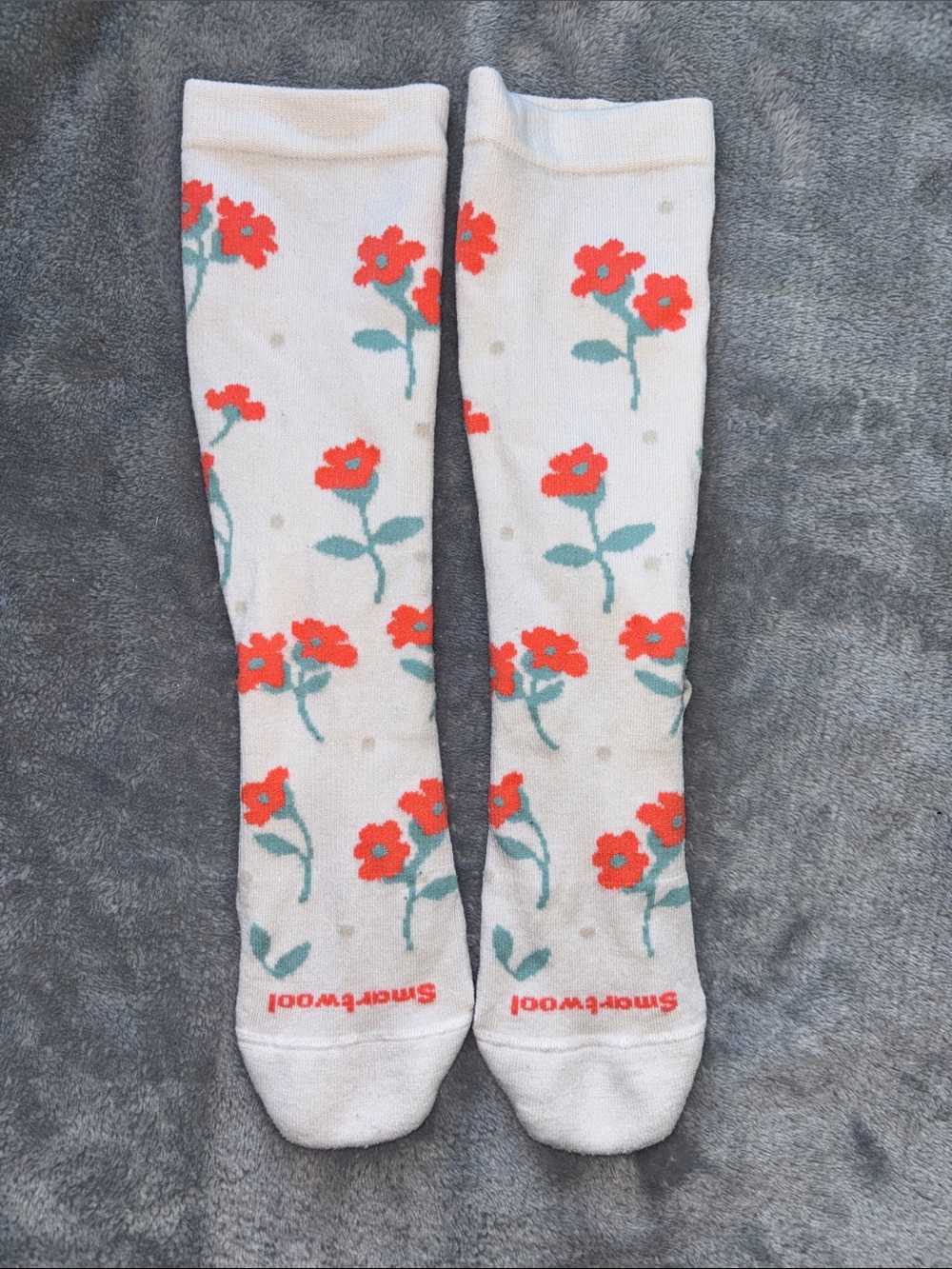 Smartwool merino wool socks M W-MD flowers floral